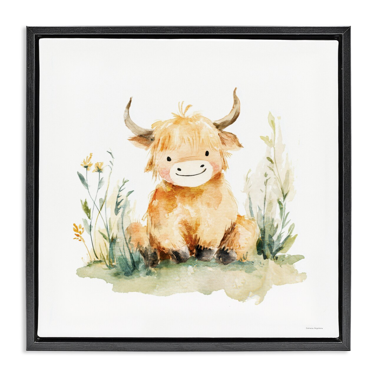 Stupell Industries Little Highland Calf Floating Frame, design by Svetlana Aleynikova
